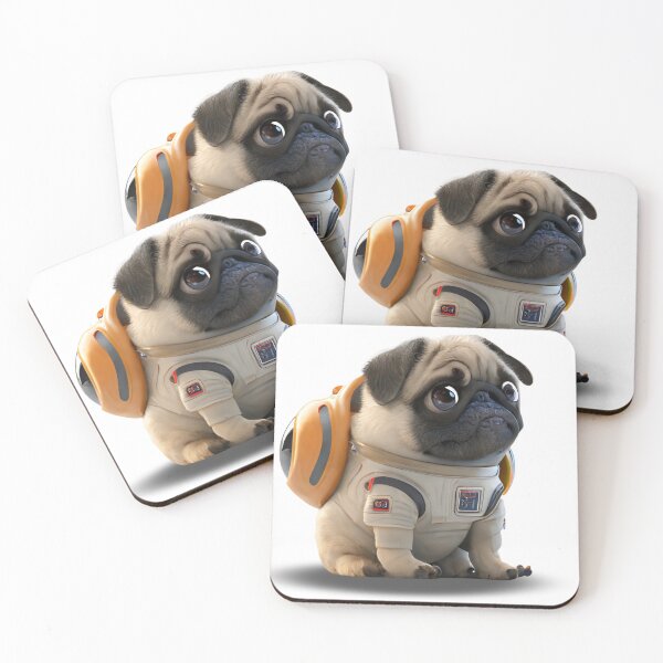Item preview, Cute 3D astronaut pug dog french bulldog designed and sold by ARTeez⭐️⭐️⭐️⭐️⭐️.