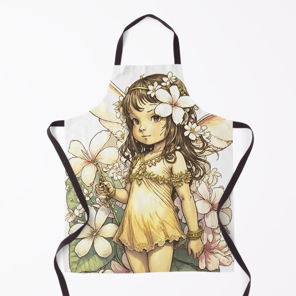 Artikelvorschau, Plumeria Pikake Flower Fairy Girl Niedliches Hawaii Cicely Mary Barker entworfen und verkauft von peachycrossing.