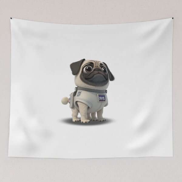 Item preview, Cute 3D astronaut pug dog french bulldog designed and sold by ARTeez⭐️⭐️⭐️⭐️⭐️.