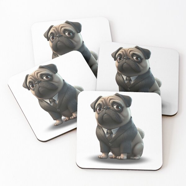 Item preview, Cute 3D businessman pug dog french bulldog designed and sold by ARTeez⭐️⭐️⭐️⭐️⭐️.