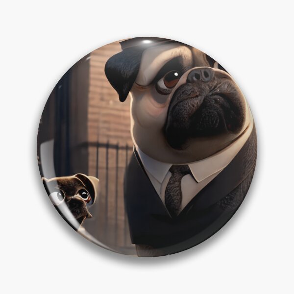 Item preview, Cute 3D businessman mafia pug dog french bulldog designed and sold by ARTeez⭐️⭐️⭐️⭐️⭐️.