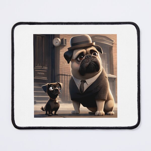 Item preview, Cute 3D businessman mafia pug dog french bulldog designed and sold by ARTeez⭐️⭐️⭐️⭐️⭐️.