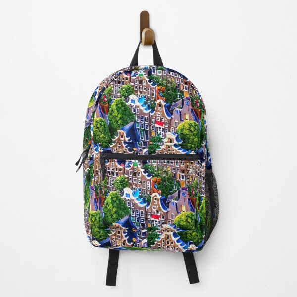 Item preview, Pretty Colorful Dutch Houses - Seamless Pattern designed and sold by Chubuter.