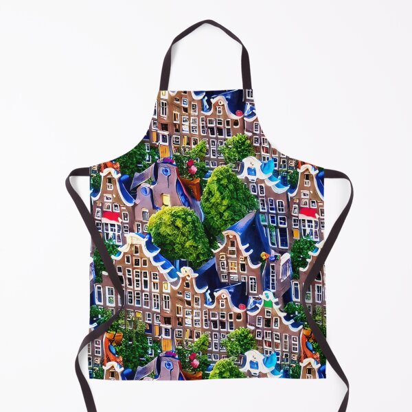 Item preview, Pretty Colorful Dutch Houses - Seamless Pattern designed and sold by Chubuter.