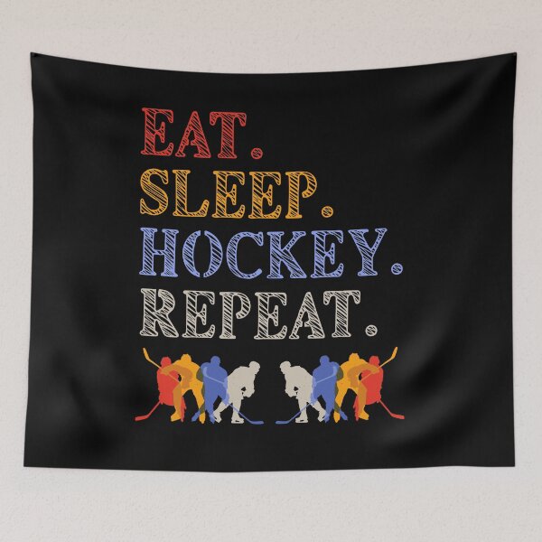Item preview, Eat Sleep Hockey Repeat, Hockey Players designed and sold by artfulnotebook.