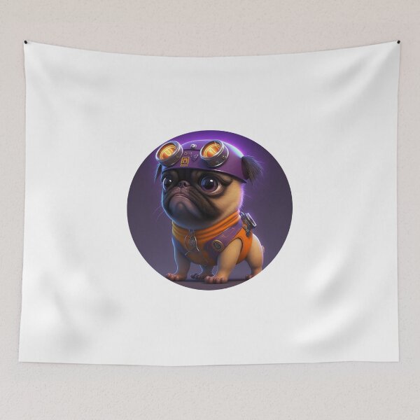 Item preview, Cute 3D astronaut french dog pug designed and sold by ARTeez⭐️⭐️⭐️⭐️⭐️.