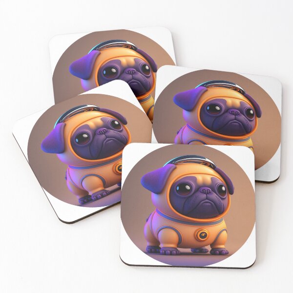Item preview, Cute 3D astronaut french dog pug designed and sold by ARTeez⭐️⭐️⭐️⭐️⭐️.
