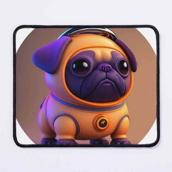 Item preview, Cute 3D astronaut french dog pug designed and sold by ARTeez⭐️⭐️⭐️⭐️⭐️.