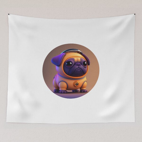 Item preview, Cute 3D astronaut french dog pug designed and sold by ARTeez⭐️⭐️⭐️⭐️⭐️.