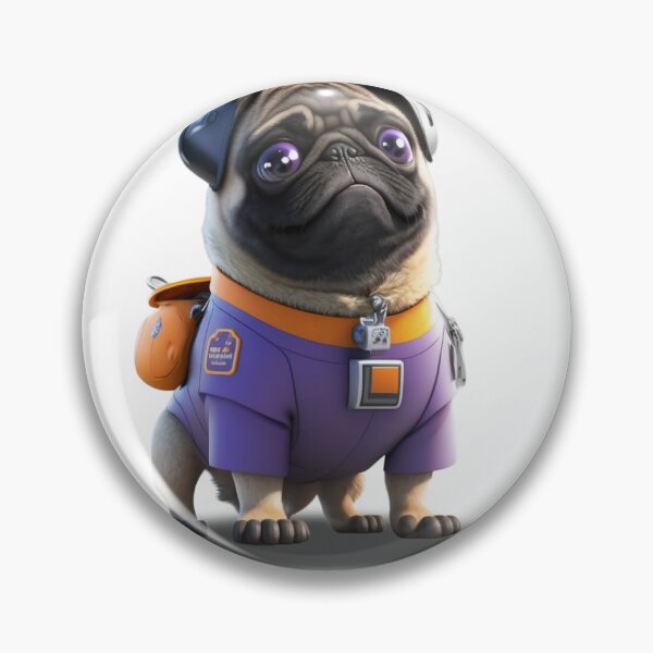 Item preview, Cute 3D astronaut french dog pug designed and sold by ARTeez⭐️⭐️⭐️⭐️⭐️.