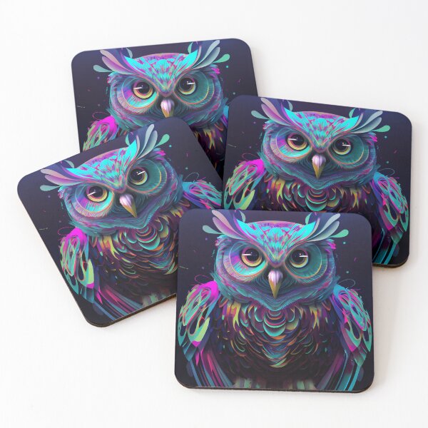 Item preview, electric neon owl designed and sold by artfullyprompt.