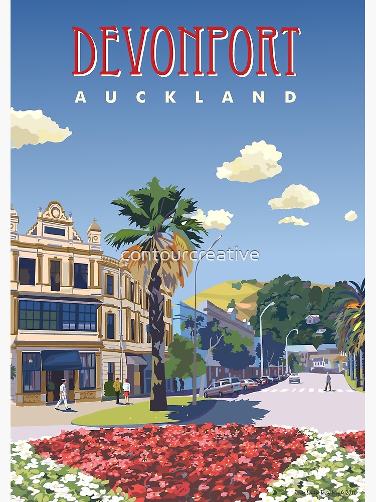 "Devonport Auckland NZ" Poster for Sale by contourcreative Redbubble