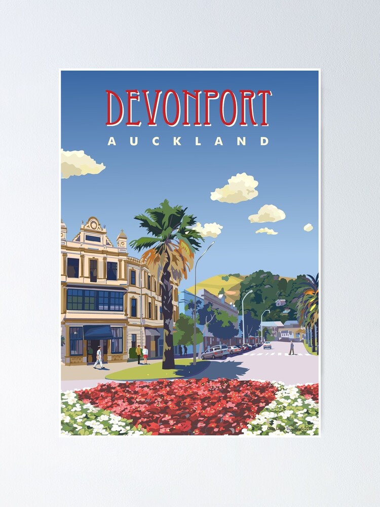 "Devonport Auckland NZ" Poster for Sale by contourcreative Redbubble