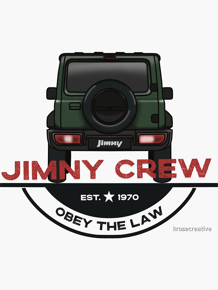 "Suzuki Jimny (Jungle Green) Jimny Crew" Sticker for Sale by