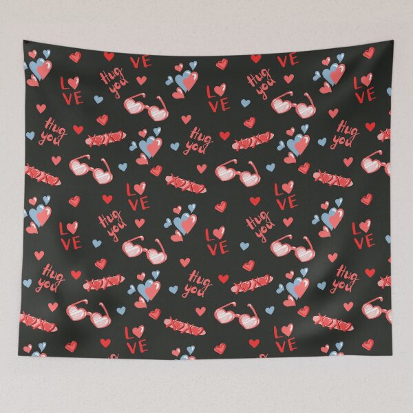 Item preview, Valentine elements seamless pattern designed and sold by pinkyfish1010.