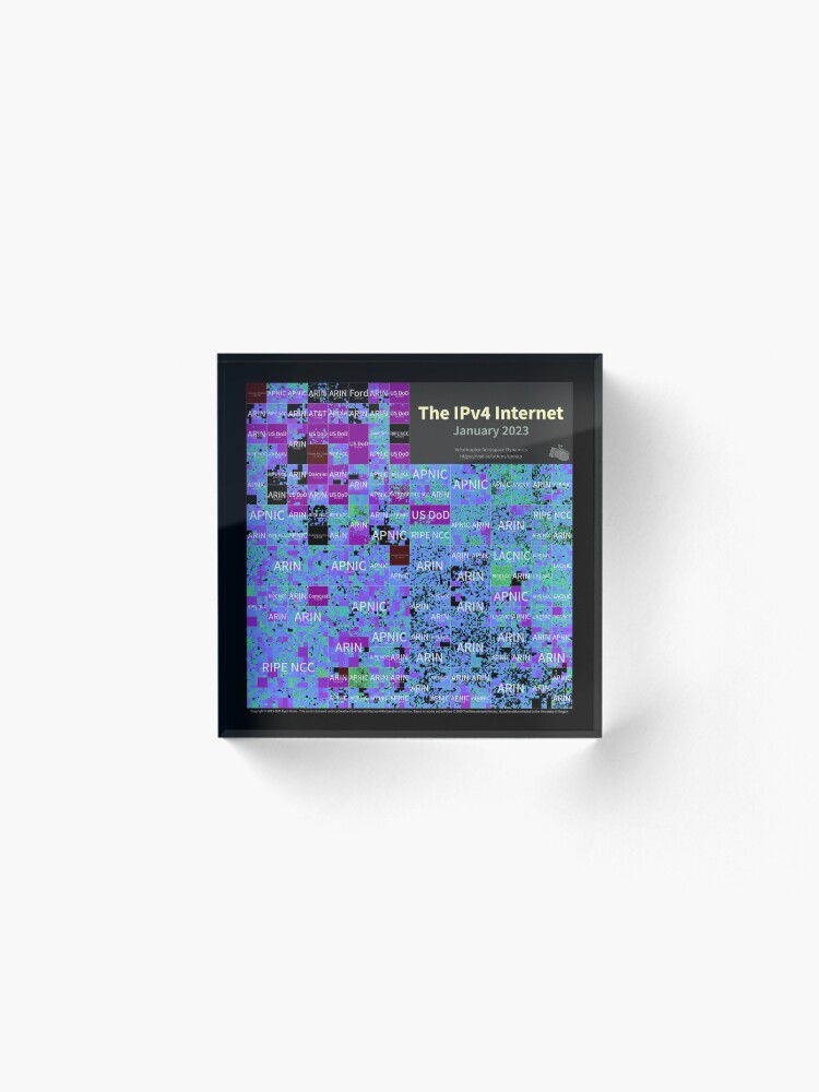 Thumbnail 2 of 5, Acrylic Block, The IPv4 Internet - January 2023 designed and sold by vadco.