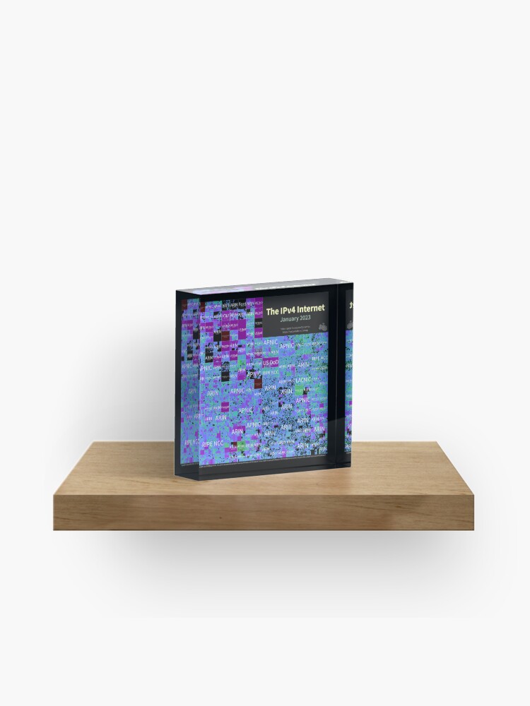Thumbnail 1 of 5, Acrylic Block, The IPv4 Internet - January 2023 designed and sold by vadco.