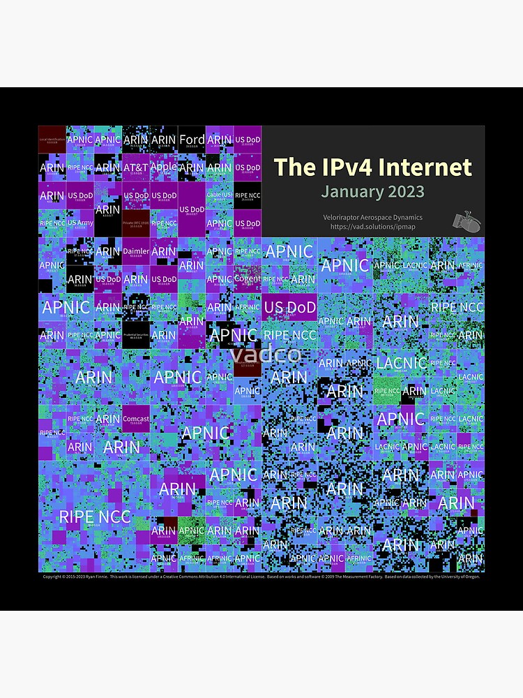 Thumbnail 5 of 5, Acrylic Block, The IPv4 Internet - January 2023 designed and sold by vadco.