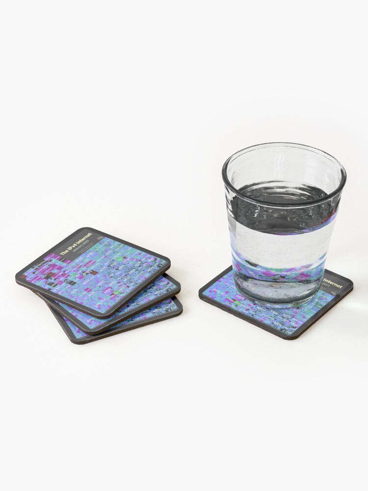 Thumbnail 2 of 5, Coasters (Set of 4), The IPv4 Internet - January 2023 designed and sold by vadco.