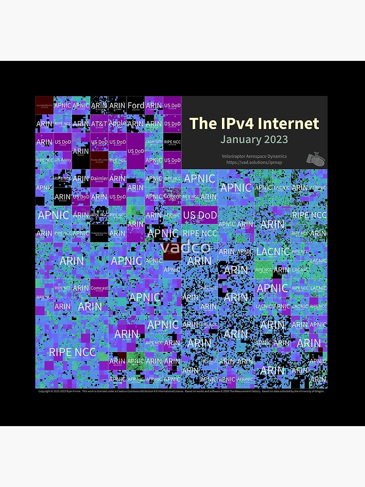 Thumbnail 4 of 4, Pillow, The IPv4 Internet - January 2023 designed and sold by vadco.