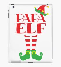Papa ELF Christmas season T-Shirt Dad's Mom's Matching Tee iPad Case/Skin
