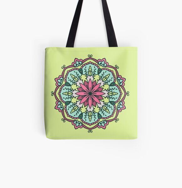 "Kreis") ist ein spirituelles und rituelles Symbol im Hinduismus und Buddhismus Allover-Print Tote Bag