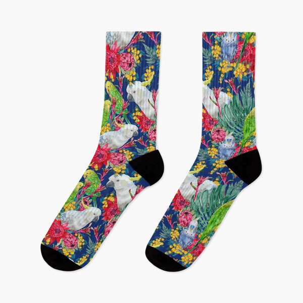 Item preview, Tropical Parrot and Wildflower Pattern designed and sold by Sketchbook Designs.