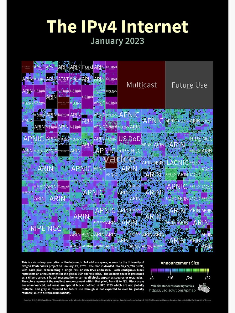 Thumbnail 3 of 3, Journal, The IPv4 Internet - January 2023 designed and sold by vadco.