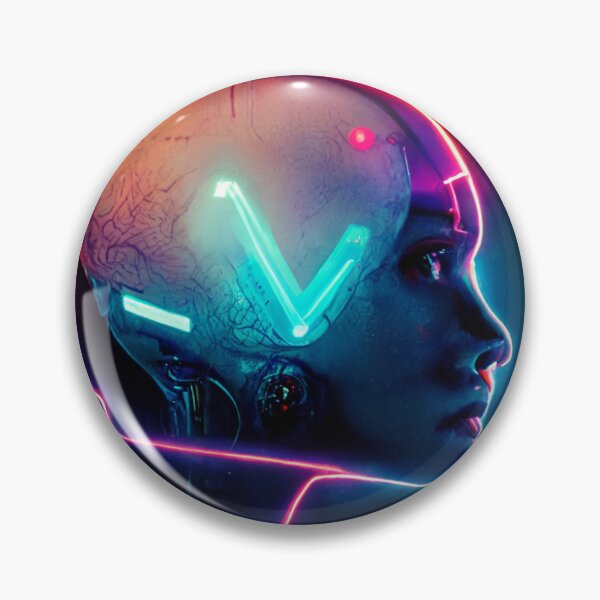 Item preview, neon artificial intelligence (Self portrait) designed and sold by artfullyprompt.