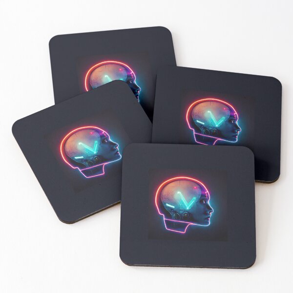 Item preview, neon artificial intelligence (Self portrait) designed and sold by artfullyprompt.