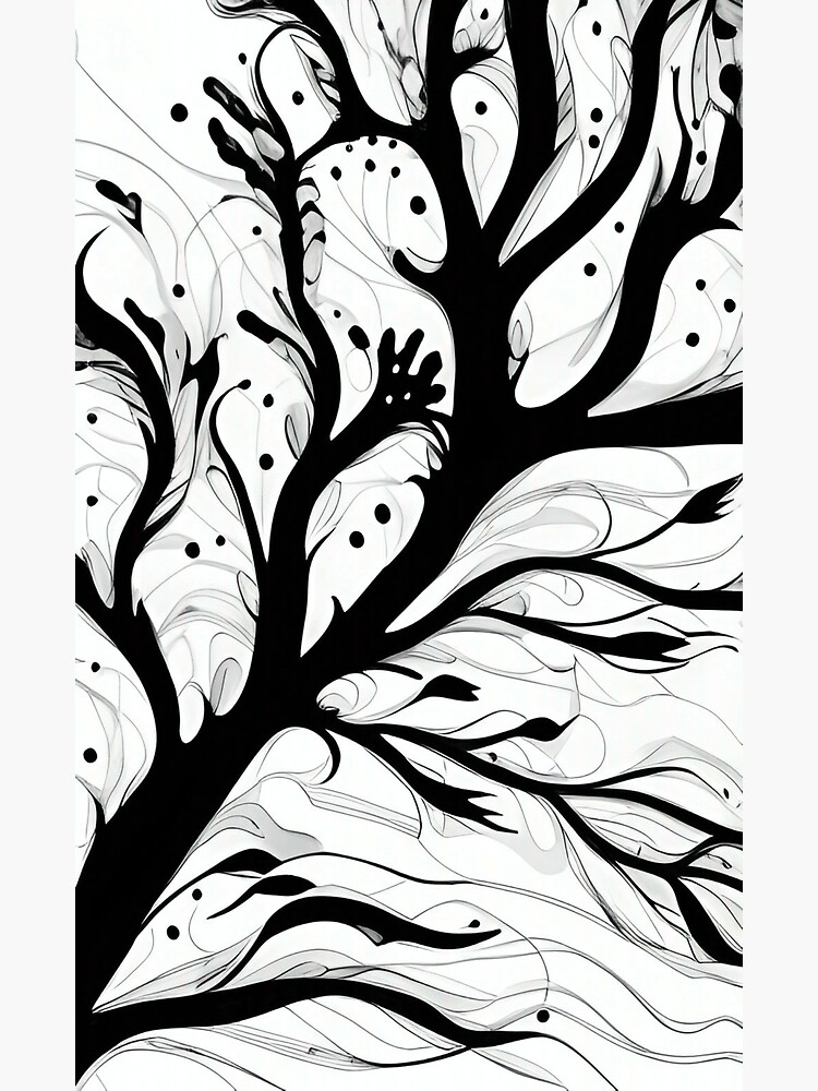 "Black And White Roots" Poster for Sale by DecorativeArts Redbubble