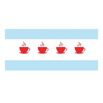 Artwork thumbnail, Coffee Chicago Flag  by BrewjaCo