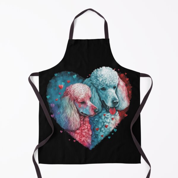 Item preview, Double Trouble Standard Poodle Lover Pet Owner Dog Cute Watercolor Pink Blue Dripping Splash Painting Art designed and sold by Lovedogz4life.