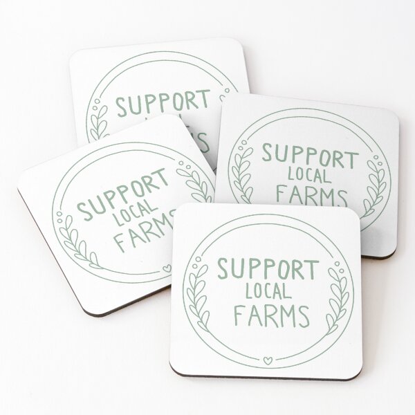 Item preview, support local farms (green) designed and sold by tree-huggrs.