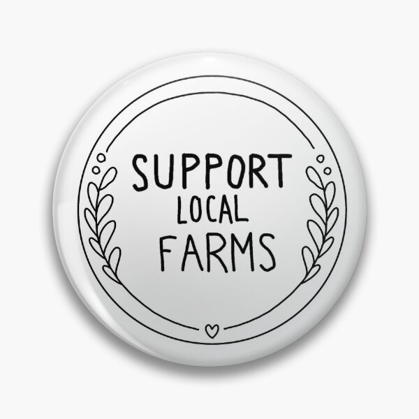 Item preview, support local farms (black) designed and sold by tree-huggrs.