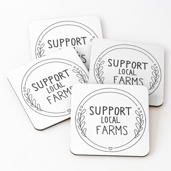 Item preview, support local farms (black) designed and sold by tree-huggrs.