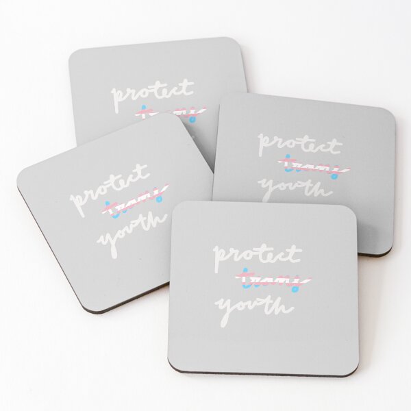 Item preview, protect trans youth! (white) designed and sold by tree-huggrs.
