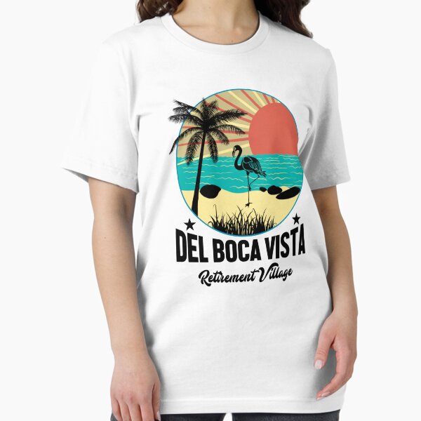 Aperçu de l'œuvre Del Boca Vista Vintage Surf Tee - Chemise hommage Seinfeld créée et vendue par GeekStop.