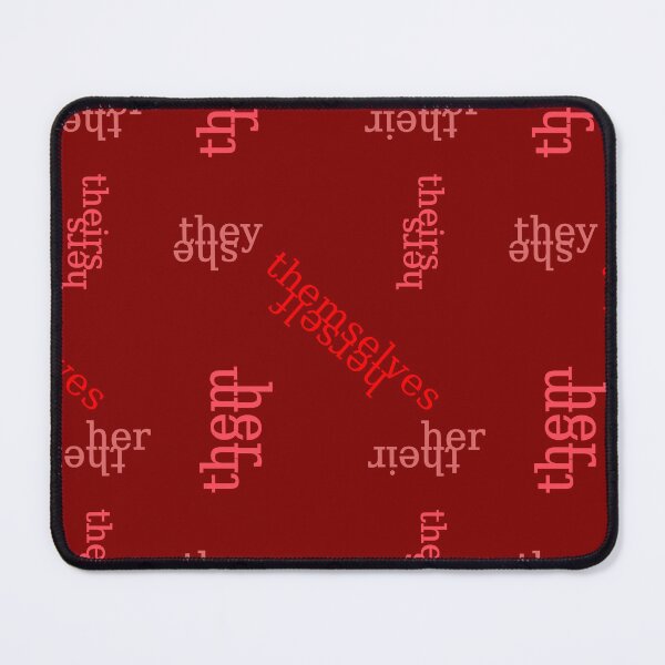 Item preview, She/They Burgundy and Pink Pronouns designed and sold by Pyrolitheus.