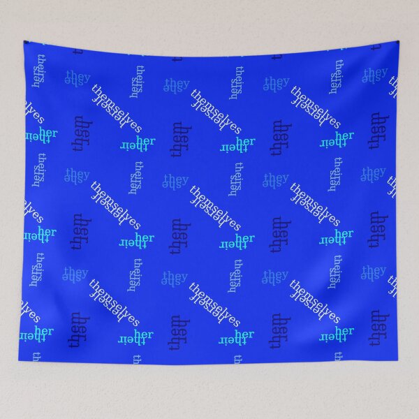 Item preview, She/They Blue Pronouns designed and sold by Pyrolitheus.