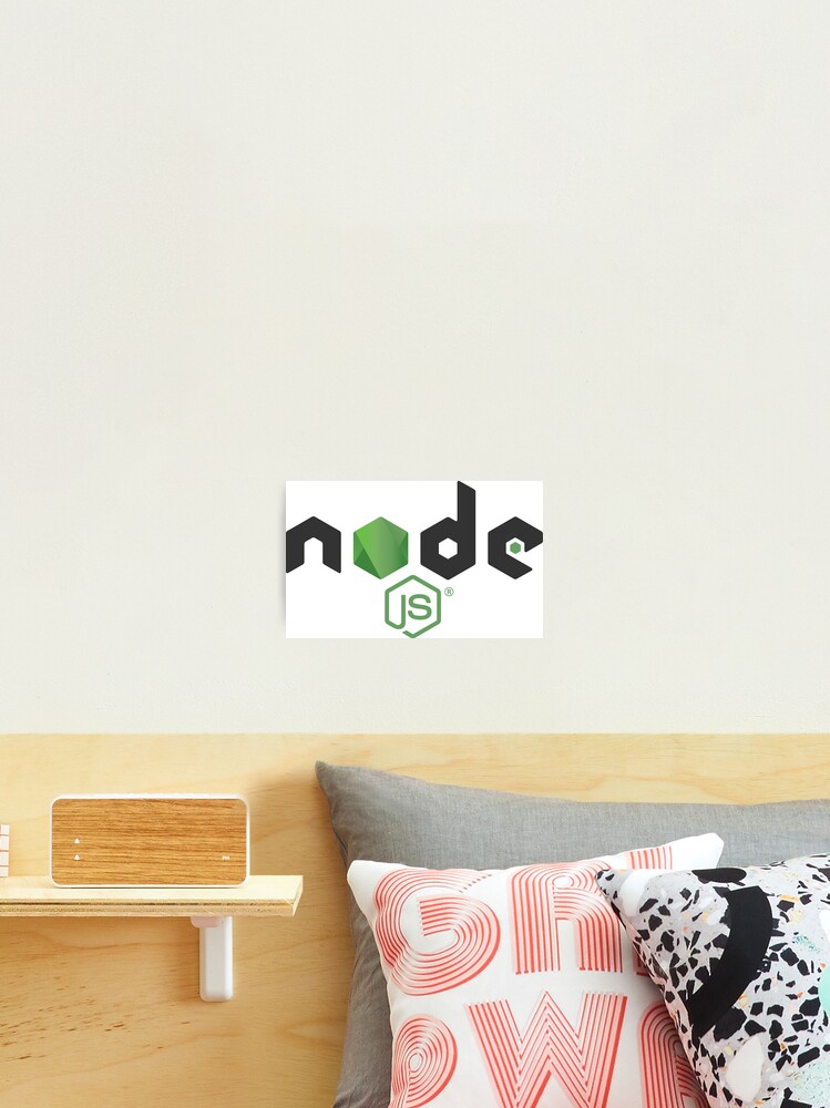 Thumbnail 2 of 3, Photographic Print, nodejs programming sticker designed and sold by developerfriday.