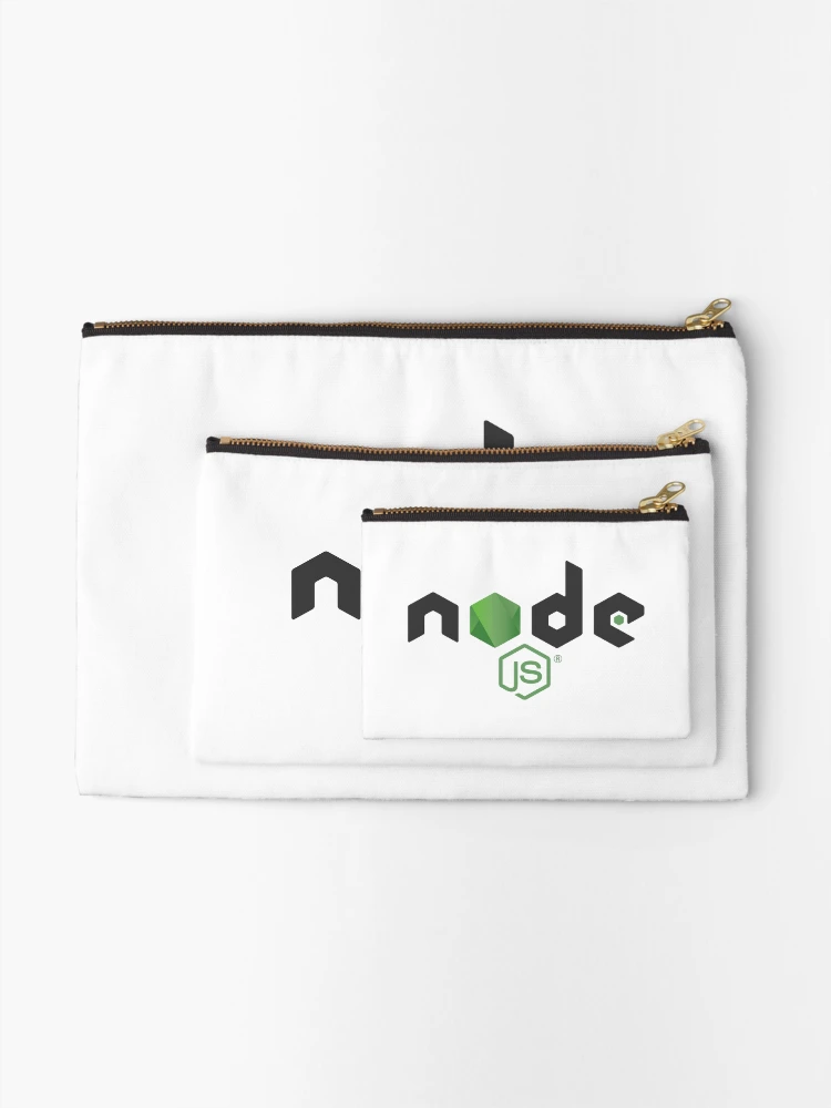 Thumbnail 2 of 4, Zipper Pouch, nodejs programming sticker designed and sold by developerfriday.