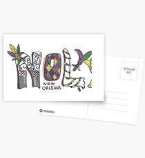 NOLA new orleans mardi gras Postcards