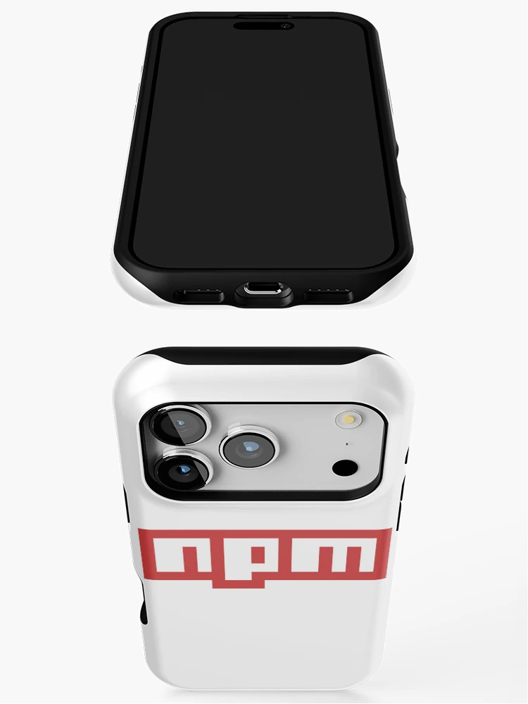 Thumbnail 3 of 4, iPhone Case, npm node programming sticker designed and sold by developerfriday.