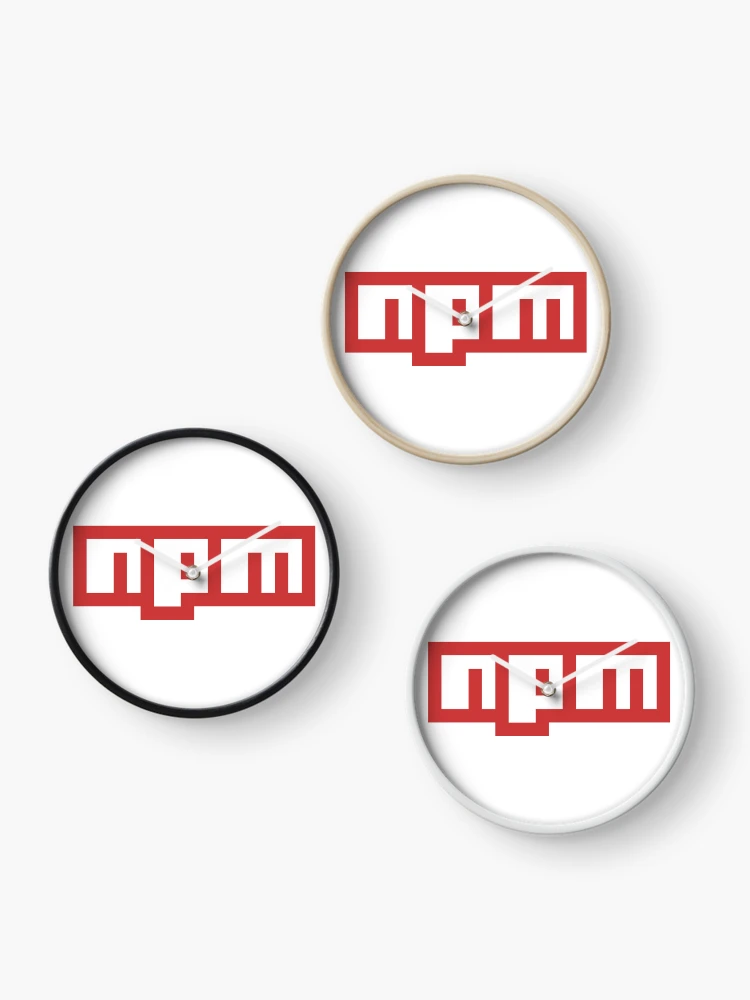 Thumbnail 3 of 4, Clock, npm node programming sticker designed and sold by developerfriday.