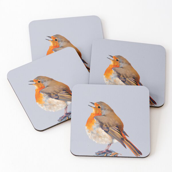 Item preview, Watercolor robin bird, robin portrait, bird portrait, watercolor portrait, robin red breast designed and sold by Artsareus.