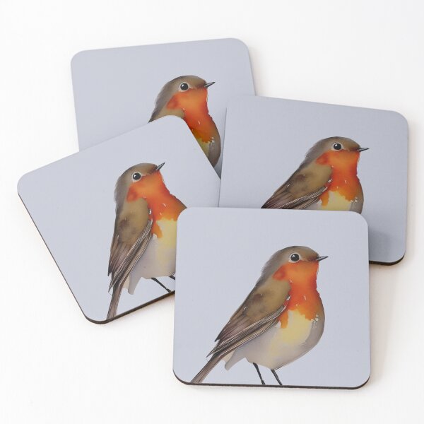 Item preview, Watercolor robin red breast bird, robin portrait, bird portrait, watercolor portrait, robin red breast designed and sold by Artsareus.