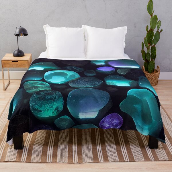 Item preview, bioluminescence of gemstones designed and sold by artfullyprompt.