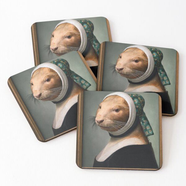 Item preview, "A sea otter with a pearl earring" by Johannes Vermeer designed and sold by kwizel.