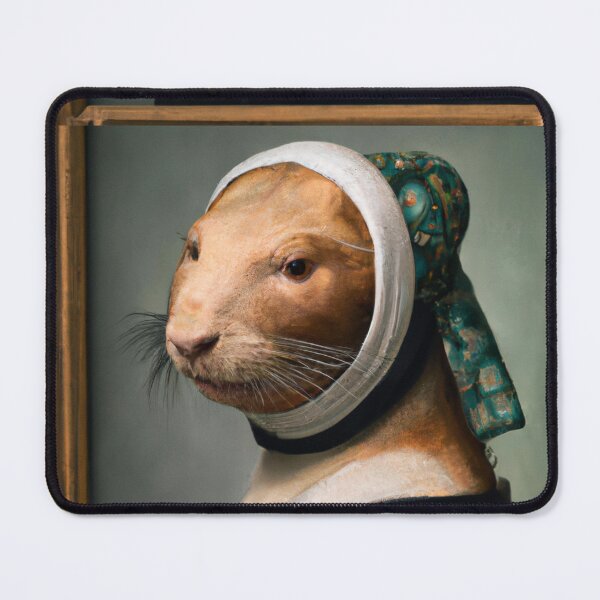 Item preview, "A sea otter with a pearl earring" by Johannes Vermeer designed and sold by kwizel.